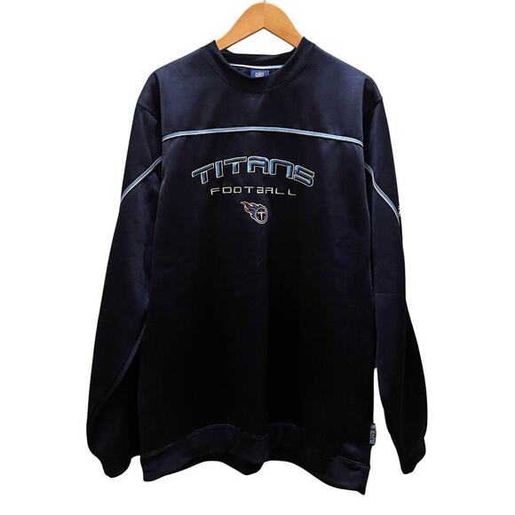 2004 Vintage Reebok Titans Sweatshirt L | NFL On Field Navy Pullover Y2K NWT - Picture 7 of 10